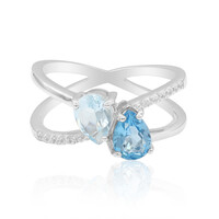 Sky Blue Topaz Silver Ring