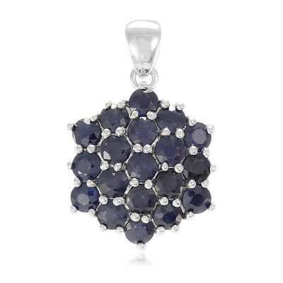 Blue Sapphire Silver Pendant
