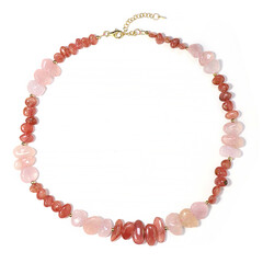 Rhodochrosite Silver Necklace