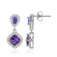 Amethyst Silver Earrings