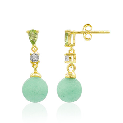 Aventurine Silver Earrings
