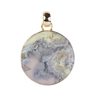 Java moss agate Silver Pendant