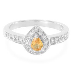 Yellow Sapphire Silver Ring