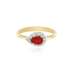 Cherry Opal Silver Ring