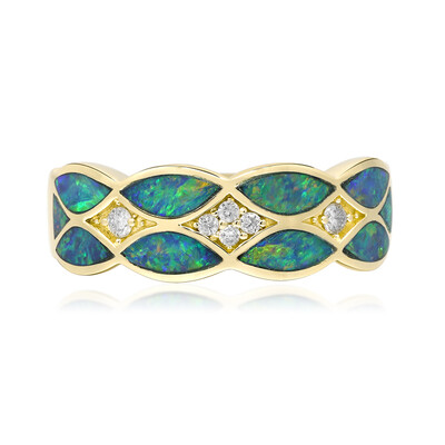 14K Lightning Ridge Black Opal Gold Ring (CIRARI)