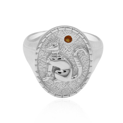 Mandarin Citrine Silver Ring