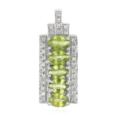 AAA Green Sapphire Silver Pendant