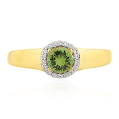 Russian Demantoid Silver Ring