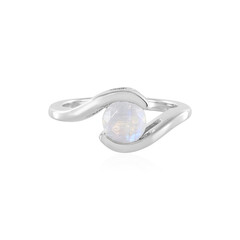 Rainbow Moonstone Silver Ring