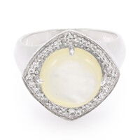 Abalone Shell Silver Ring