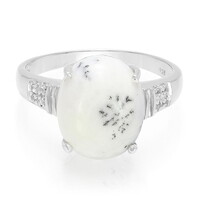 Dendritic Agate Silver Ring