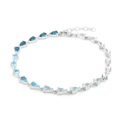 White Topaz Silver Bracelet