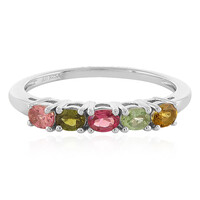 Fancy Tourmaline Silver Ring