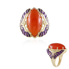 Carnelian Silver Ring (Adela Silber)
