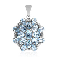 Sky Blue Topaz Silver Pendant