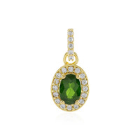 Russian Diopside Silver Pendant