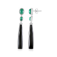 Black Onyx Silver Earrings (KM by Juwelo)