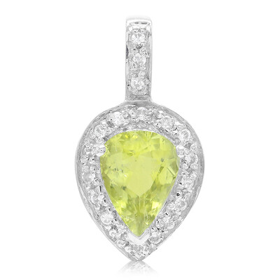 Cuprian Tourmaline Silver Pendant