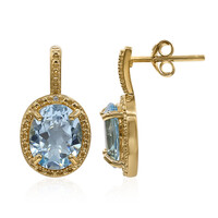 Sky Blue Topaz Silver Earrings