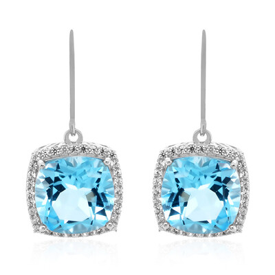 Sky Blue Topaz Silver Earrings
