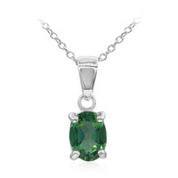 Butterfly Green Topaz Silver Necklace