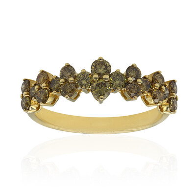14K SI1 Green Diamond Gold Ring (CIRARI)