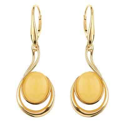 Milky Baltic Amber Silver Earrings (dagen)