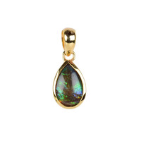 Ammolite Silver Pendant