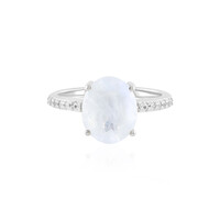 Rainbow Moonstone Silver Ring