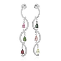 Fancy Tourmaline Silver Earrings (Remy Rotenier)