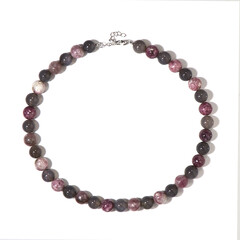 Grey Agate Silver Necklace