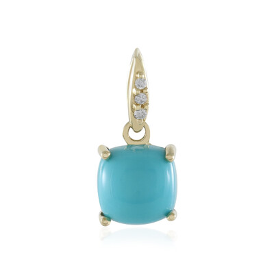 9K Sleeping Beauty Turquoise Gold Pendant