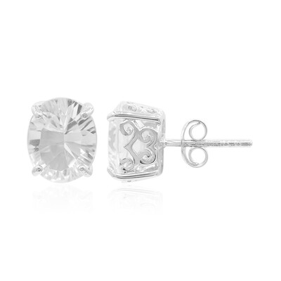 White Topaz Silver Earrings