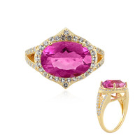 Mexican Pink Fluorite Silver Ring