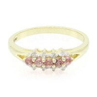 10K Unheated Padparadscha Sapphire Gold Ring