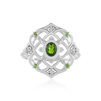 Russian Diopside Silver Ring