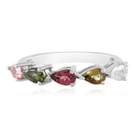 Fancy Tourmaline Silver Ring