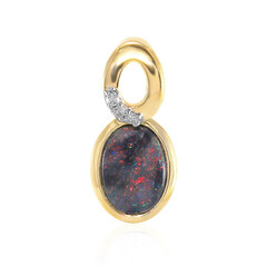 9K Lightning Ridge Crystal Black Opal Gold Pendant (Mark Tremonti)