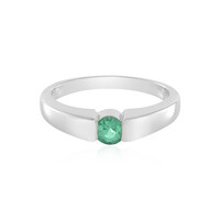 Colombian Emerald Silver Ring