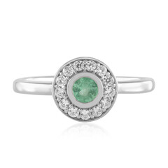 Russian Emerald Silver Ring