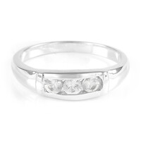 White Sapphire Silver Ring