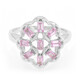 Ceylon Pink Sapphire Silver Ring