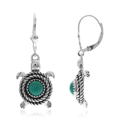 Turquoise Silver Earrings (Desert Chic)