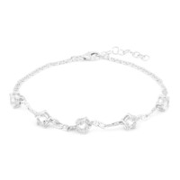 White Topaz Silver Bracelet