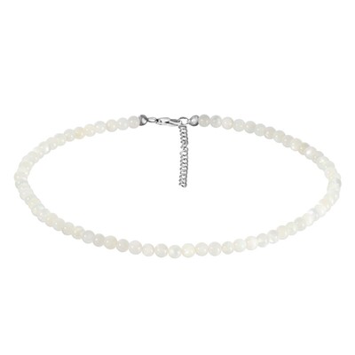 White Moonstone Silver Necklace