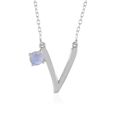 Rainbow Moonstone Silver Necklace