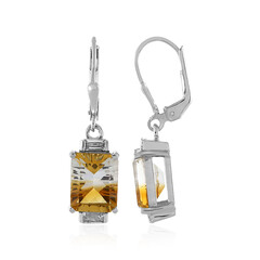 Bi Colour Citrine Silver Earrings