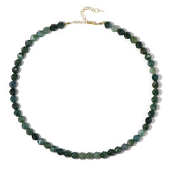 Moss Agate Silver Necklace