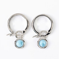 Larimar Silver Earrings
