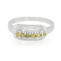 Fancy Diamond Silver Ring